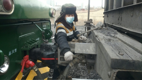 趙一軍在安全作業